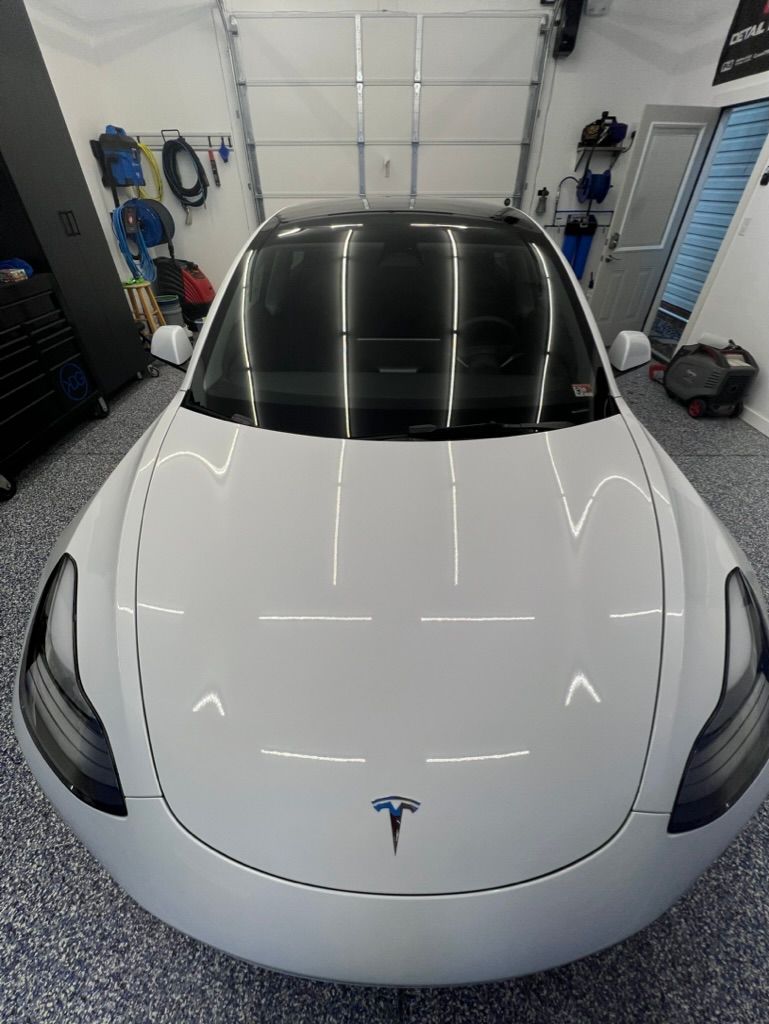 Tesla with a freshly installed ceramic coating